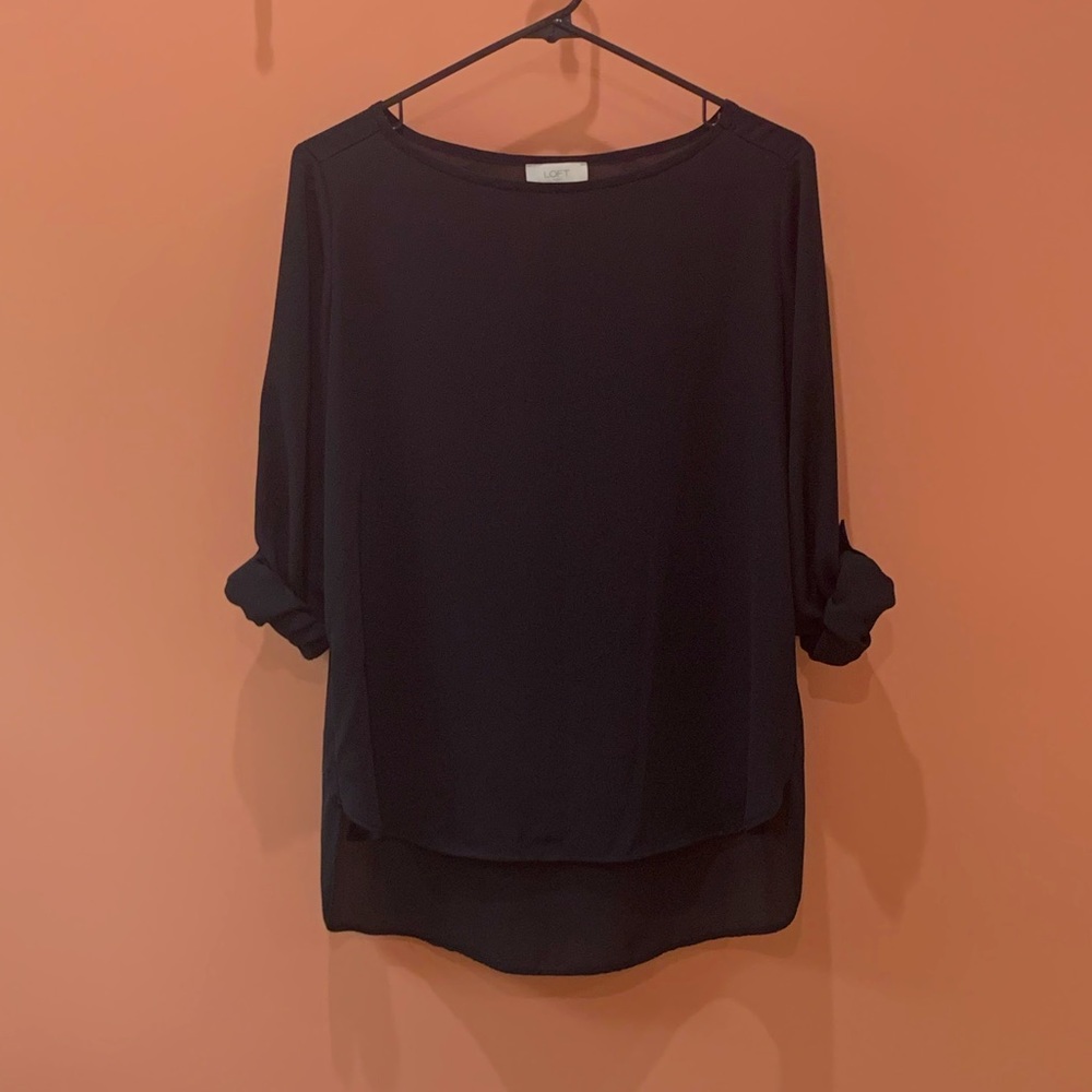 Flowy black blouse from Loft